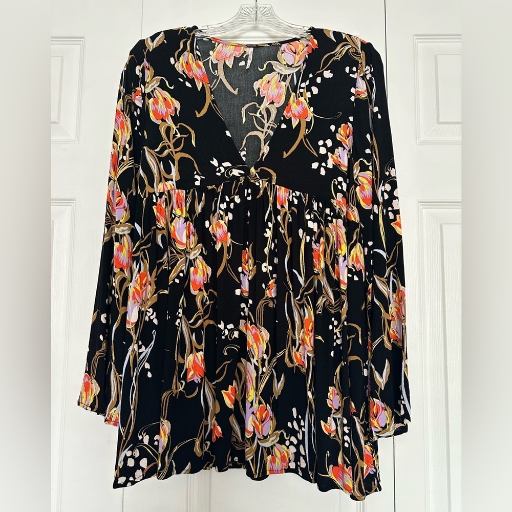 Free People Black Floral Dress - Picture 3 of 6